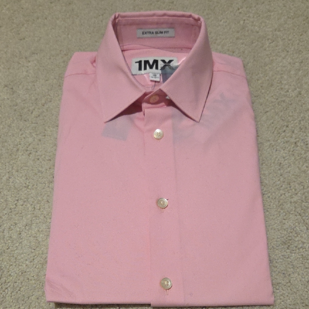 Express Men's Pink Dress Shirt - Extra Slim Fit